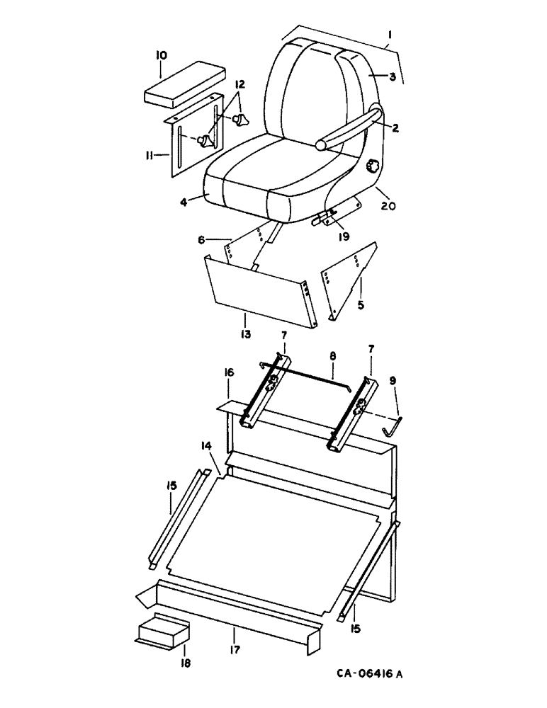 Схема запчастей Case IH 1470 - (13-13) - SUPERSTRUCTURE, OPERATORS SEAL, SERIAL NO. 10001 AND ABOVE (05) - SUPERSTRUCTURE