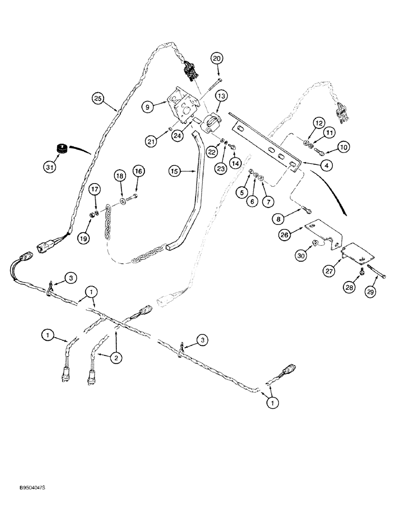 Схема запчастей Case IH 1660 - (04-04) - HARNESS AND SENSORS, FOR 1600 COMBINES, 1994 AND AFTER (03) - FUEL SYSTEM