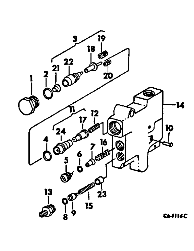 Схема запчастей Case IH 574 - (10-37) - HYDRAULICS, UNLOADING AND FLOW CONTROL VALVE (07) - HYDRAULICS