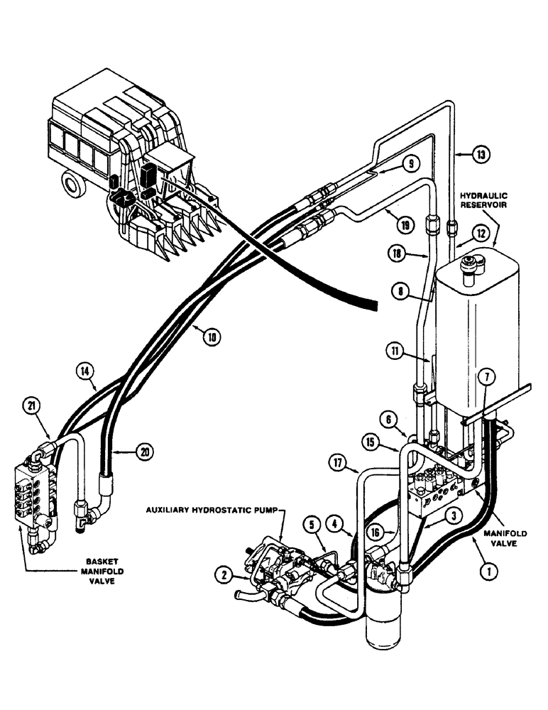 Схема запчастей Case IH 1822 - (1-14) - PICTORIAL INDEX MANIFOLD VALVE HYDRAULIC SYSTEM (00) - PICTORIAL INDEX