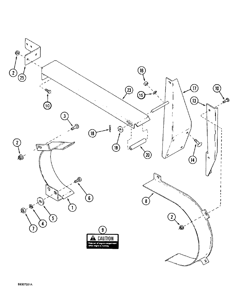 Схема запчастей Case IH 1666 - (9A-12) - SEPARATOR, DRIVE SHIELDS (13) - FEEDER