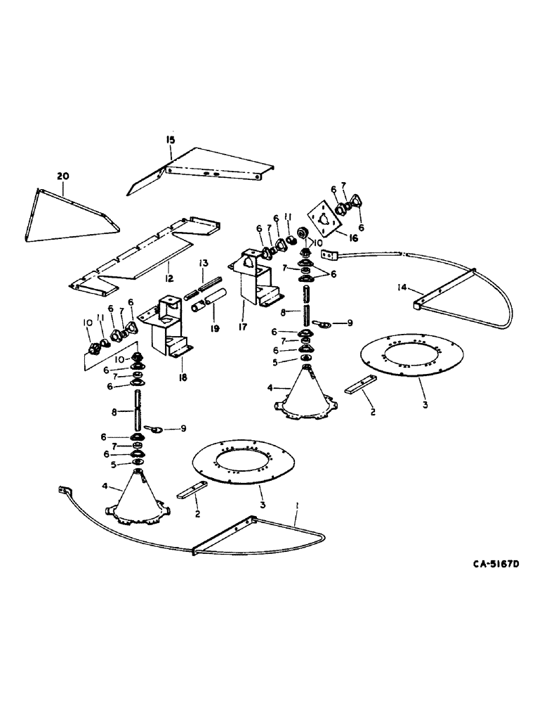 Схема запчастей Case IH 1470 - (20-11) - SEPARATOR, STRAW SPREADER Separation