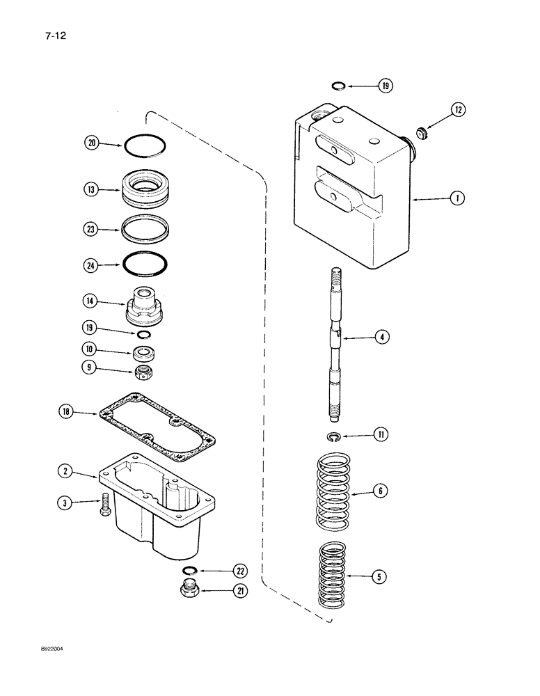 Схема запчастей Case IH 7150 - (7-012) - BRAKE VALVE ASSEMBLY (07) - BRAKES