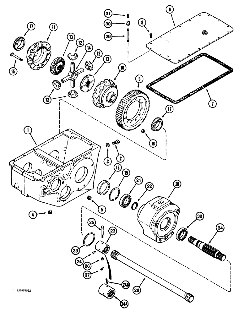 Схема запчастей Case IH 1688 - (6-52) - TRANSMISSION, HOUSING AND DIFFERENTIAL (03) - POWER TRAIN