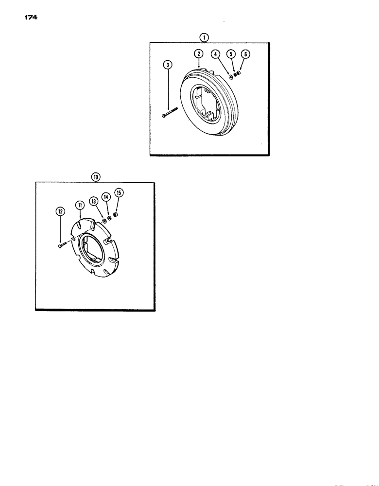 Схема запчастей Case IH 1070 - (174) - REAR WHEEL WEIGHTS (06) - POWER TRAIN