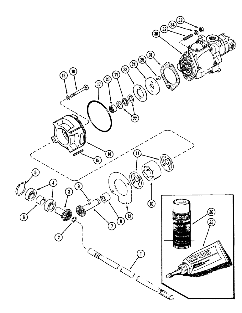 Схема запчастей Case IH 2290 - (8-368) - HYDRAULICS, CHARGING PUMP AND DRIVE (08) - HYDRAULICS