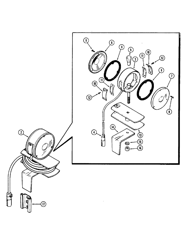 Схема запчастей Case IH 2470 - (078) - WARNING LAMP (04) - ELECTRICAL SYSTEMS