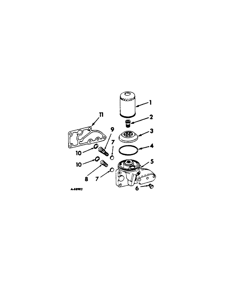 Схема запчастей Case IH 303 - (404) - C-221 ENGINE, 3-9/16 X 3-11/16, LUBRICATING OIL FILTER, SPIN-ON TYPE (10) - ENGINE