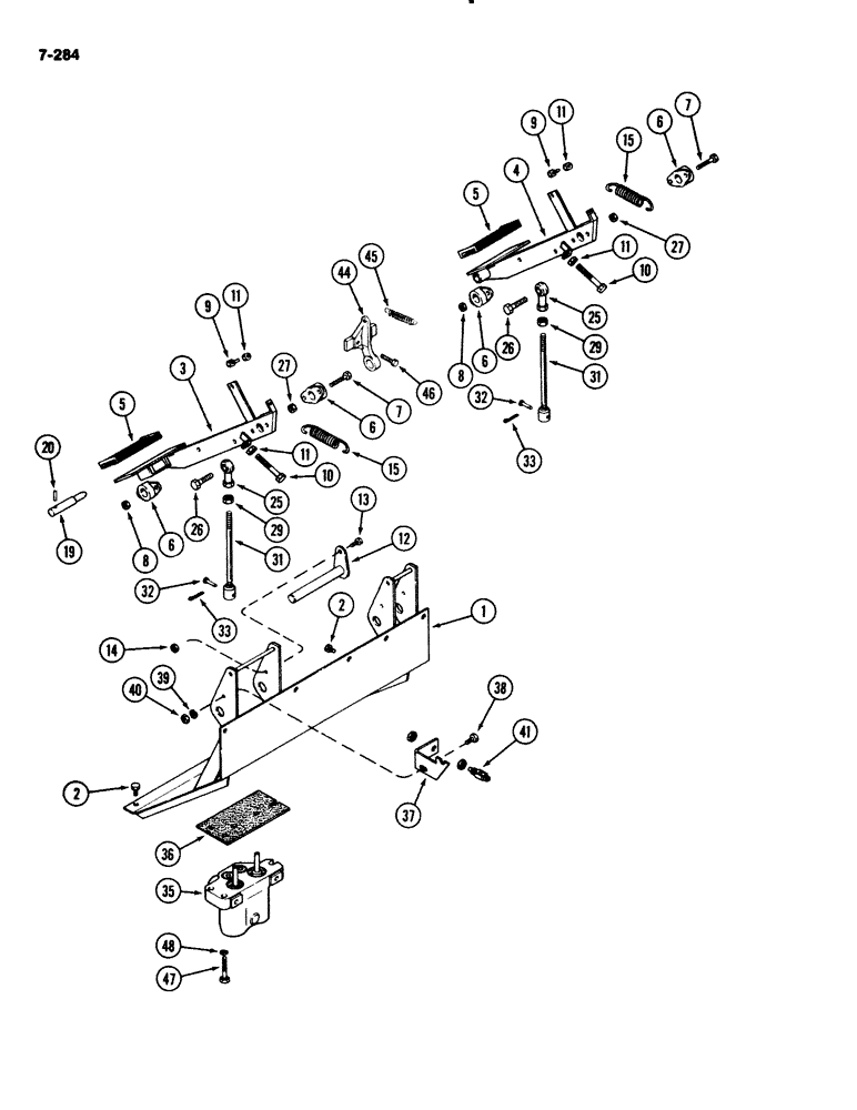 Схема запчастей Case IH 2294 - (7-284) - BRAKE PEDALS AND VALVE (07) - BRAKES