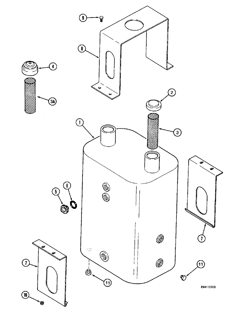 Схема запчастей Case IH 2144 - (8-02) - HYDRAULIC RESERVOIR (07) - HYDRAULICS