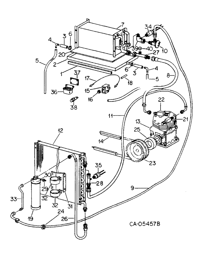 Схема запчастей Case IH 4586 - (13-14) - CAB AND SUPERSTRUCTURE, AIR CONDITIONER ATTACHMENT AND CONNECTIONS (05) - SUPERSTRUCTURE