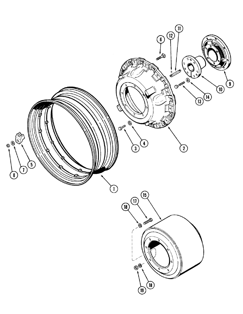 Схема запчастей Case IH 2394 - (6-084) - DUAL REAR WHEELS, CAST WITH 42 INCH RIMS (06) - POWER TRAIN