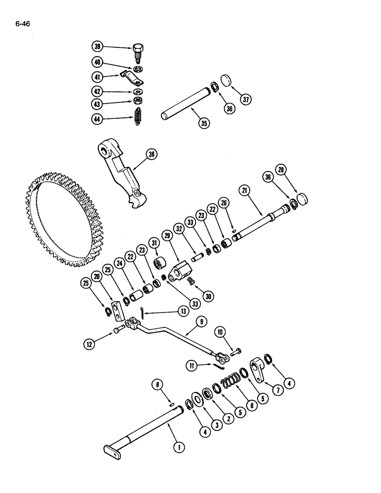 Схема запчастей Case IH 3594 - (6-046) - DIFFERENTIAL, PARK LOCK (06) - POWER TRAIN