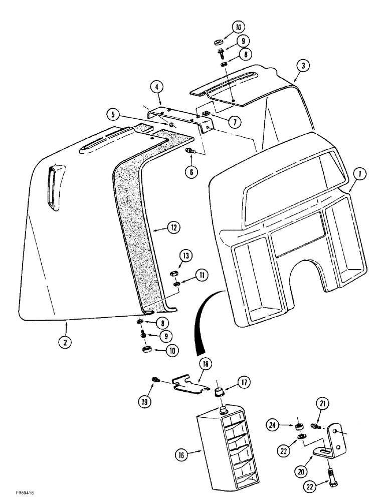 Схема запчастей Case IH 9370 QUADTRAC - (9-046) - INSTRUMENT PANEL, CAB (09) - CHASSIS/ATTACHMENTS