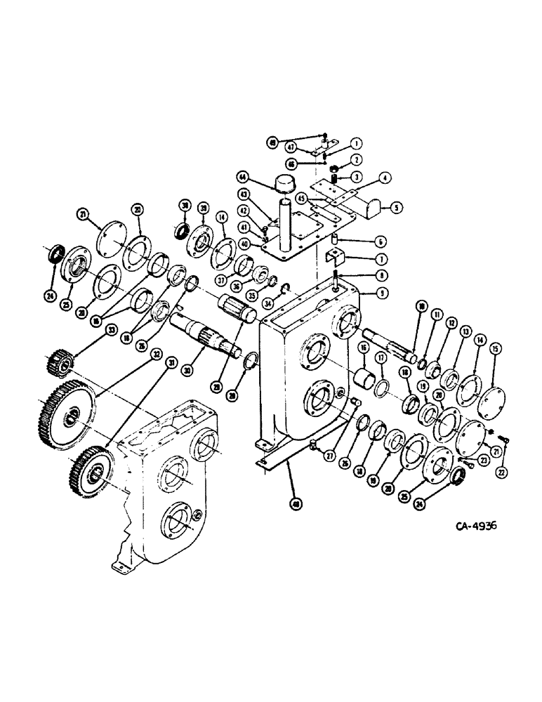 Схема запчастей Case IH 725 - (D-15) - GEAR BOX 