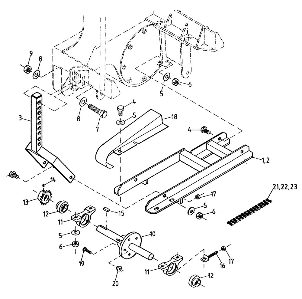 Схема запчастей Case IH AUSTOFT - (A01[30A]) - FRONT SWING ARM ASSEMBLY 