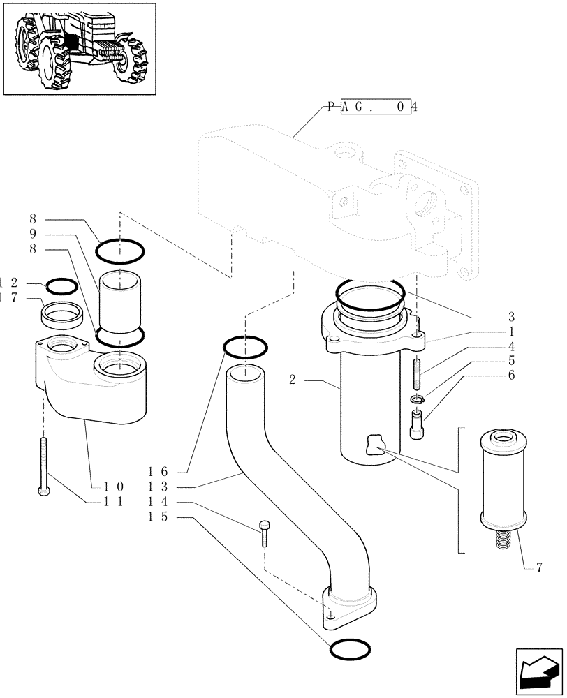 Схема запчастей Case IH PUMA 210 - (1.32.8/01[05]) - (VAR.004-481) 150 L/MIN PUMP CCLS W/EDC - PUMPS FOR HYDRAULIC SYSTEM AND LIFT (03) - TRANSMISSION