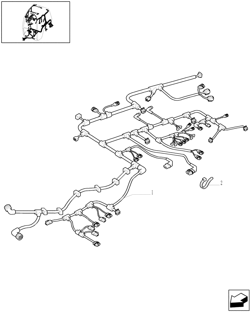 Схема запчастей Case IH MAXXUM 140 - (1.91.4/07[01]) - 113 L/MIN CCLS PUMP FOR EDC AND SPS (30-40 KM/H) - CABLE EXTENSION (VAR.332836-335836 / 743744) (10) - OPERATORS PLATFORM/CAB