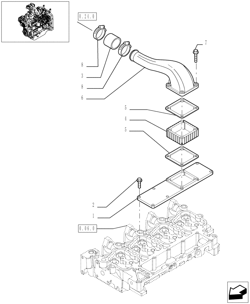 Схема запчастей Case IH JX1095C - (0.07.1/01) - INTAKE MANIFOLD (01) - ENGINE