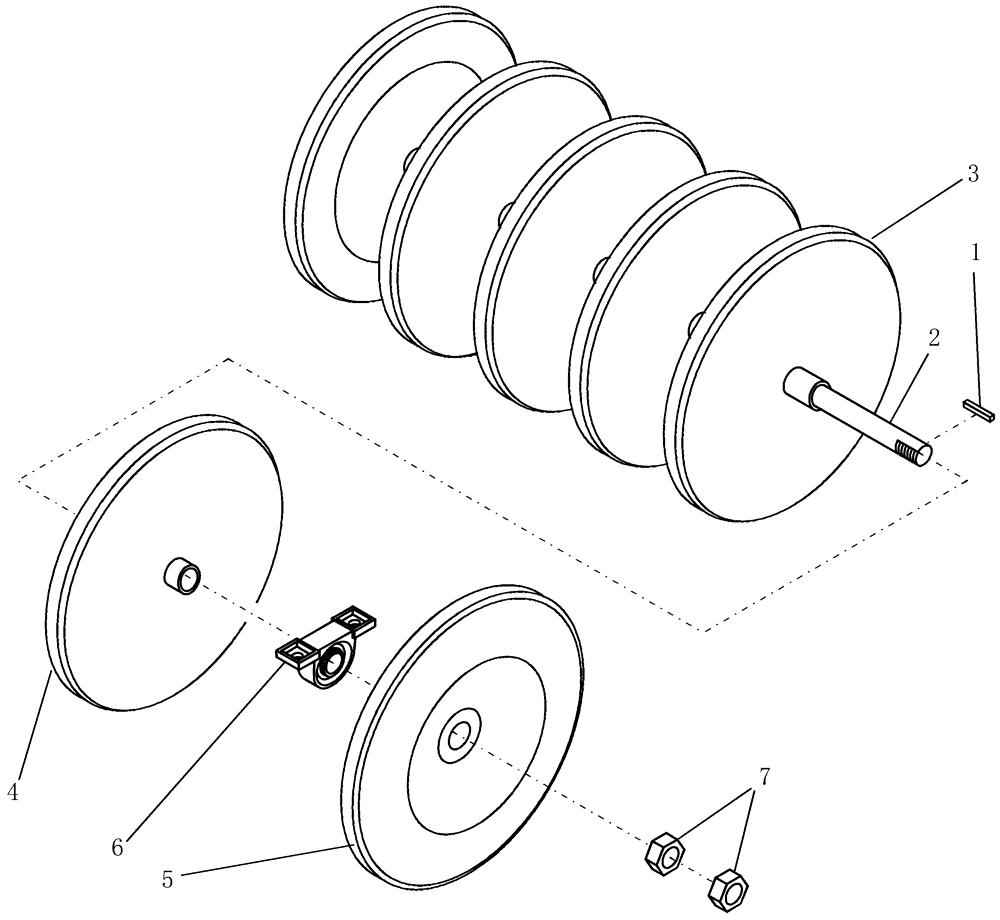 Схема запчастей Case IH ATX400 - (6.230.1) - PACKER GANG ASSY 7.2" SPACING, 7 RUBBER WHEELS Packer Gang Assemblies and Frames