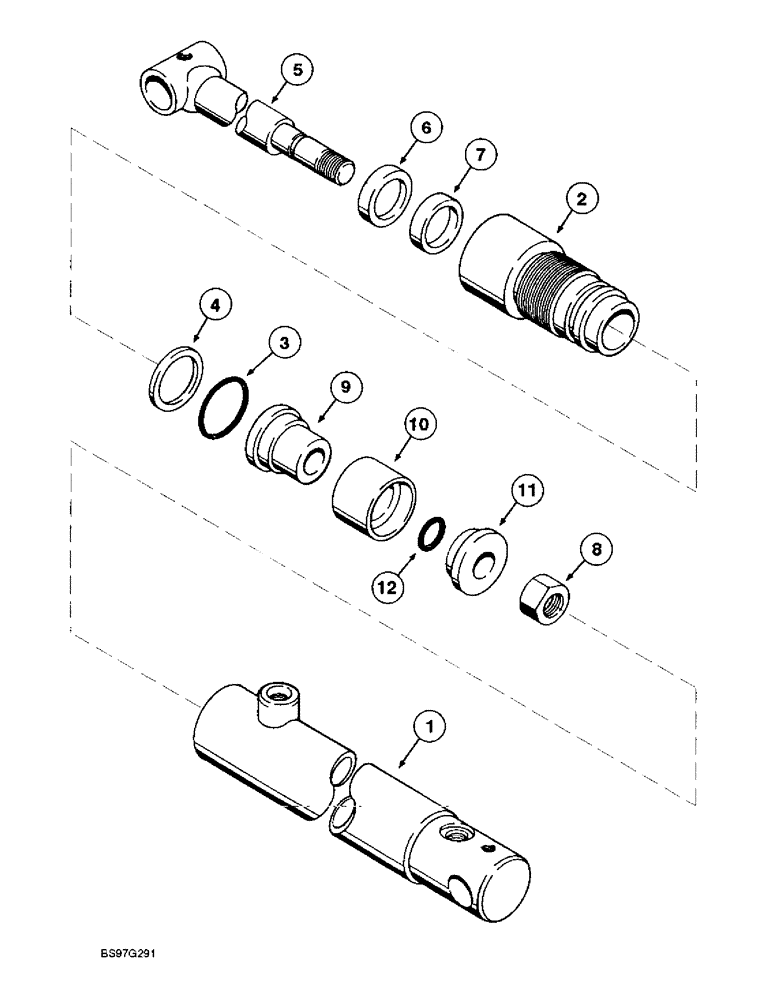 Схема запчастей Case IH 2455 - (8-46) - WELDED DOUBLE ACTING CYLINDERS, 2 ID X 12-3/8 INCH STROKE 