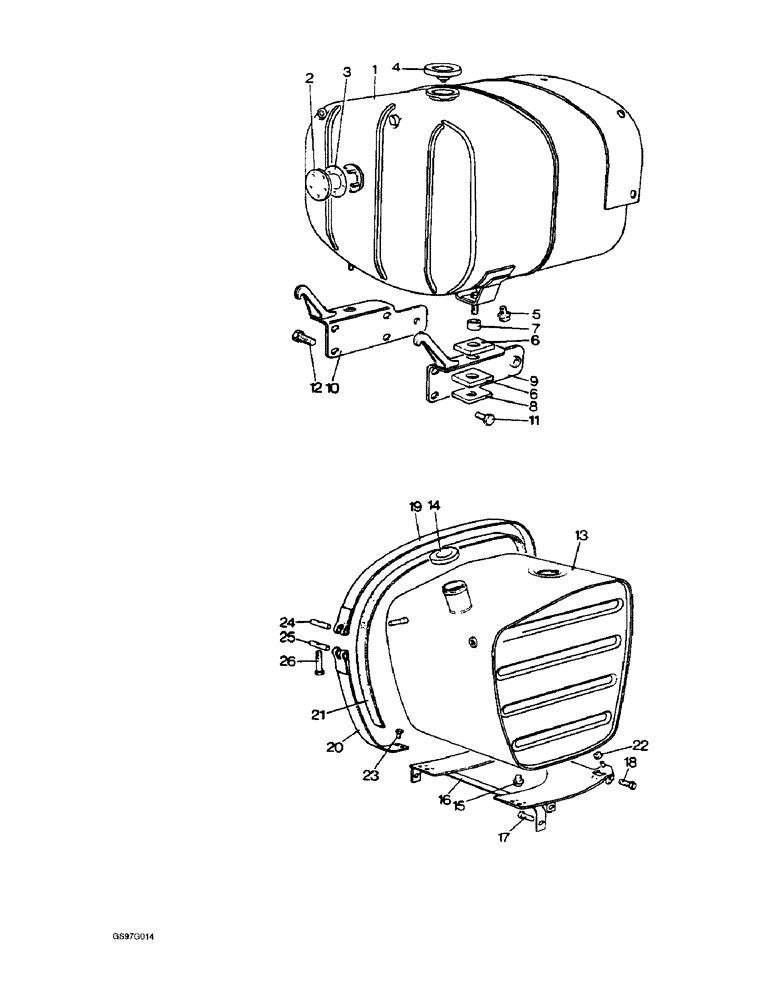 Схема запчастей Case IH 1210 - (3-08) - FUEL TANK (03) - FUEL SYSTEM