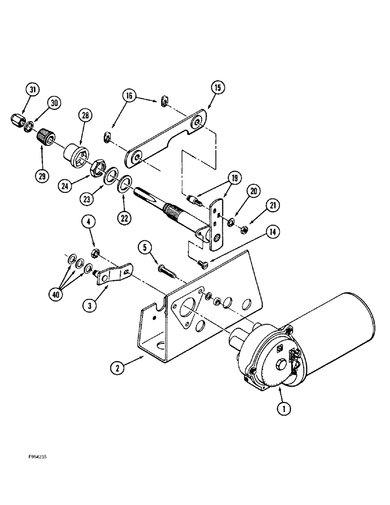 Схема запчастей Case IH 9310 - (4-058) - WIPER DRIVE ASSEMBLY, FRONT WINDOWS (04) - ELECTRICAL SYSTEMS