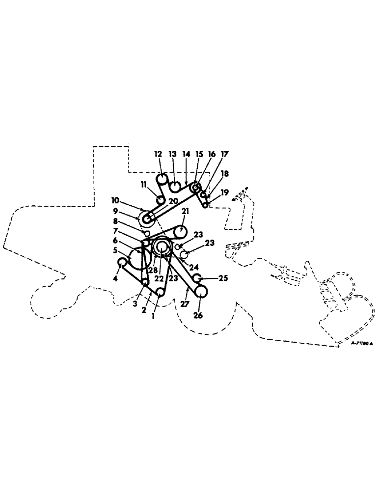 Схема запчастей Case IH 303 - (014) - BELT, CHAIN, SHEAVE AND SPROCKET DIAGRAM, RIGHT SIDE (05) - SERVICE & MAINTENANCE