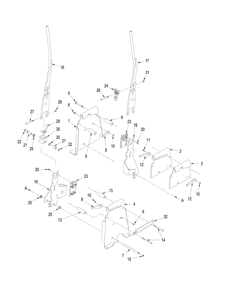 Схема запчастей Case IH STEIGER 385 - (06-03) - SHIFTING UNIT ASSEMBLY, WITH MANUAL SHIFT TRANSMISSION (06) - POWER TRAIN