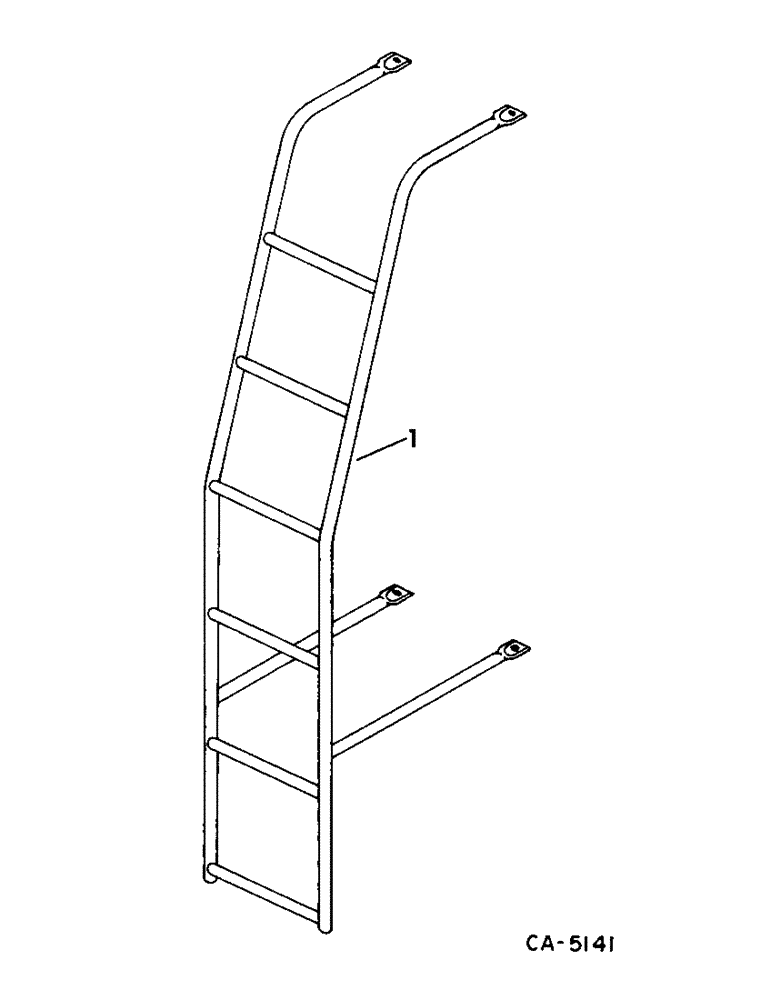 Схема запчастей Case IH 715 - (20-04) - SEPARATOR, SERVICE LADDER AND HAND RAIL Separation