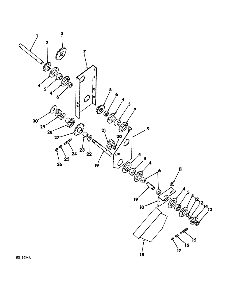 Схема запчастей Case IH 275 - (L-38) - BUNK FEED MAIN DRIVE, (1970 AND SINCE) 