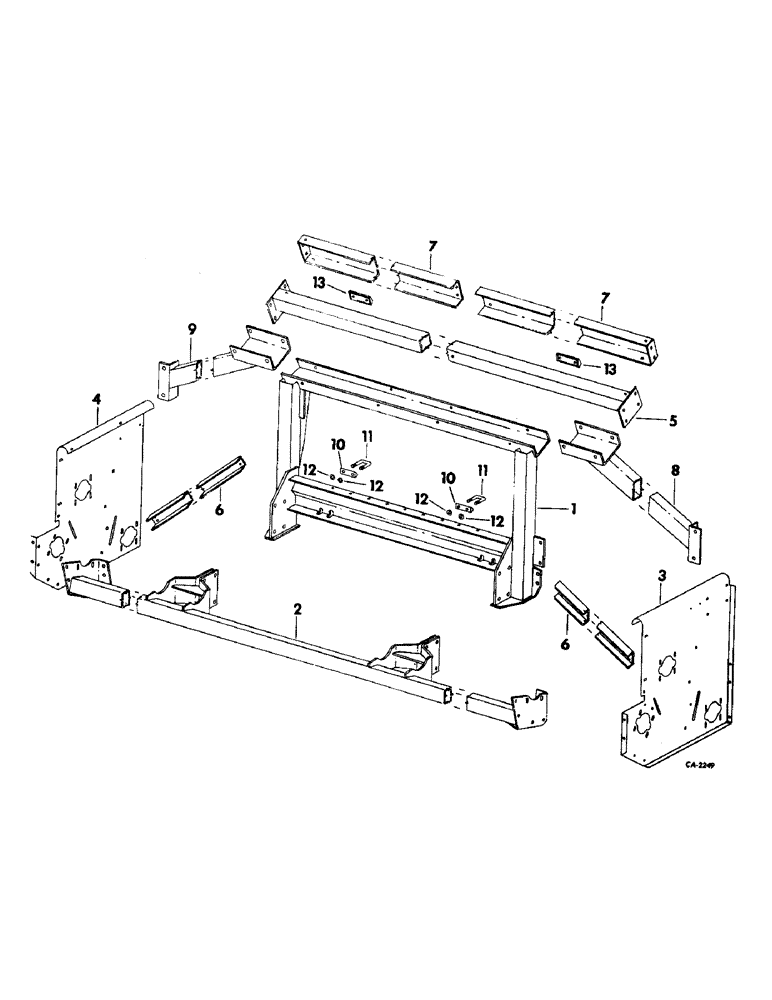 Схема запчастей Case IH 800 - SERIES - (A-04) - MAIN FRAME AND SUPPORTS, 843, 844, 853, 854, 863, 864, 873, 874, 883, 884 CORN HEADS (58) - ATTACHMENTS/HEADERS