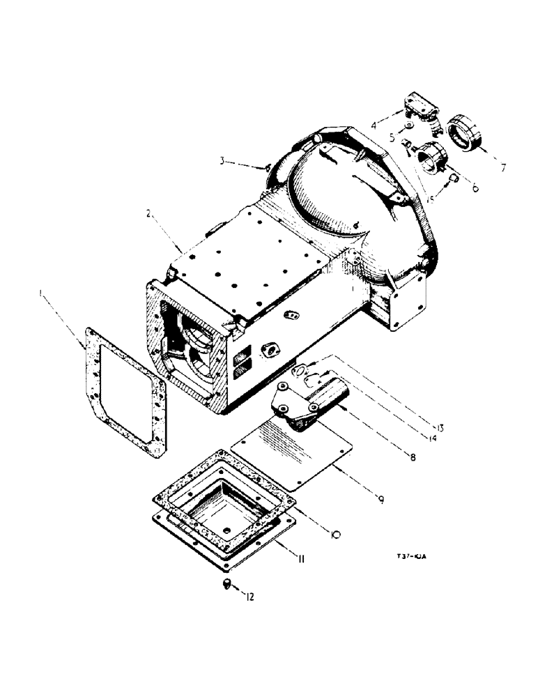 Схема запчастей Case IH 434 - (6-010) - CLUTCH HOUSING - ATTACHMENTS (06) - POWER TRAIN