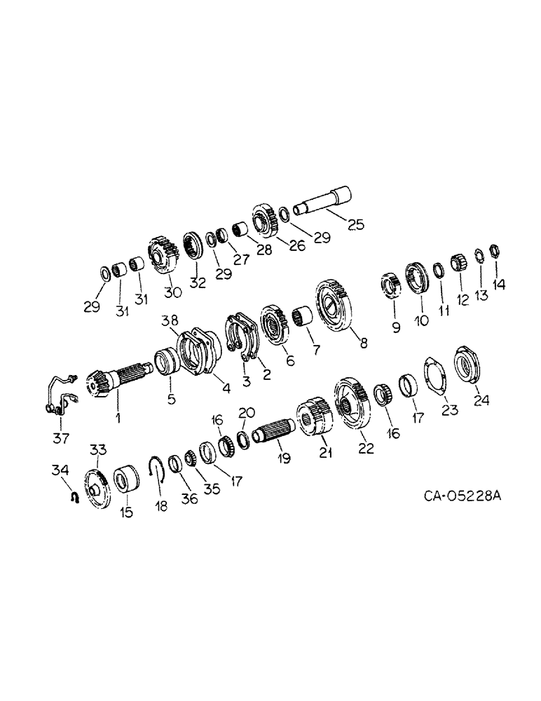 Схема запчастей Case IH 786 - (07-11) - DRIVE TRAIN, RANGE TRANSMISSION, IN REAR FRAME (04) - Drive Train