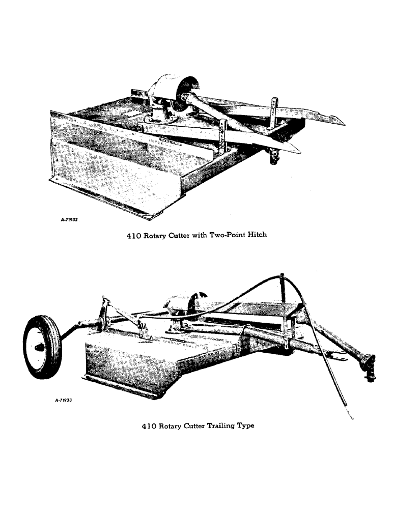 Схема запчастей Case IH 410 - (F-02) - 410 ROTARY CUTTERS 