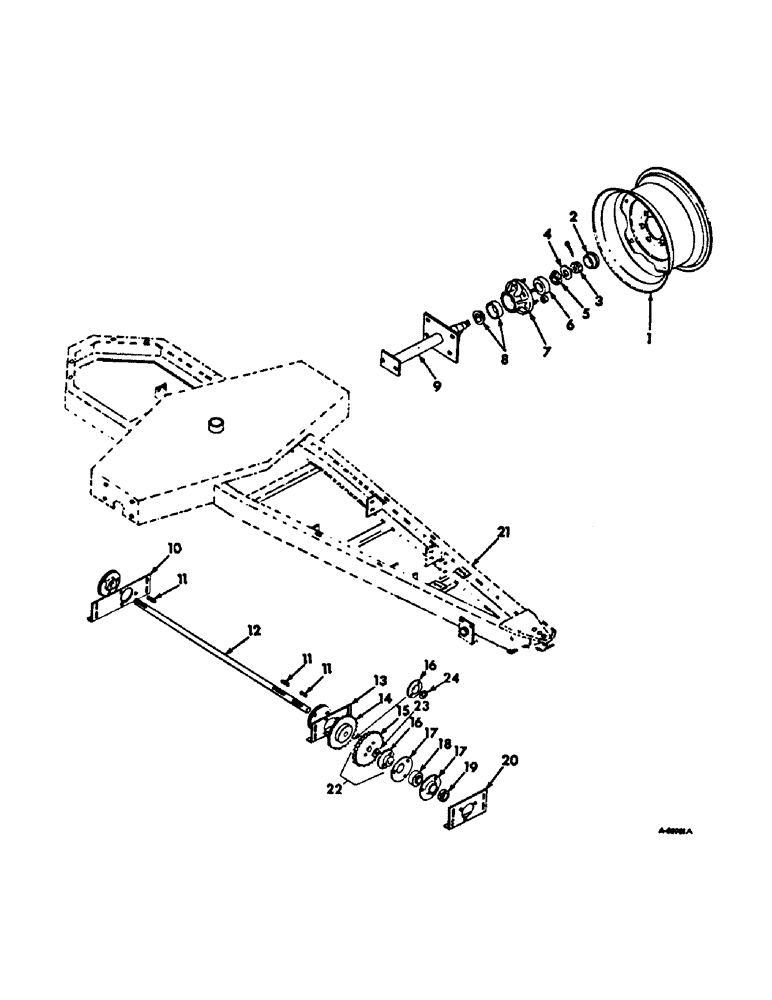 Схема запчастей Case IH 850 - (B-05) - AXLE, WHEEL AND MIXER DRIVE 