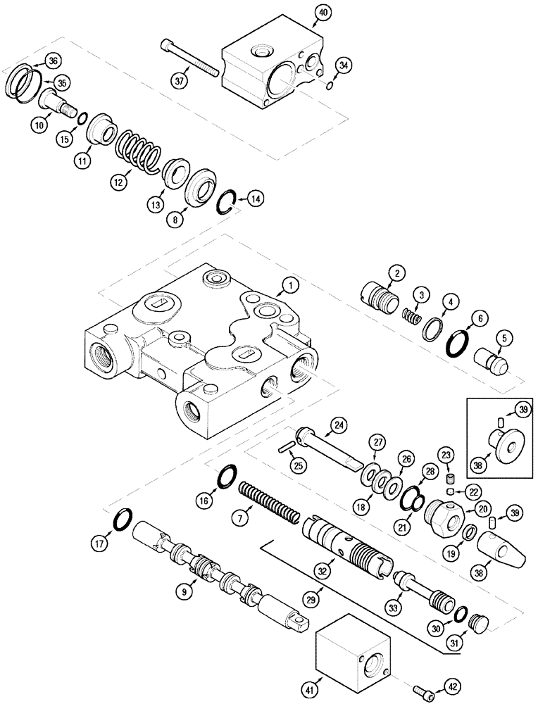 Схема запчастей Case IH MX110 - (08-28) - REMOTE VALVE ASSEMBLY (08) - HYDRAULICS