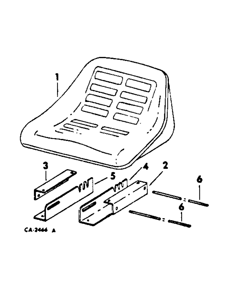 Схема запчастей Case IH 454 - (13-06) - SUPERSTRUCTURE, UPHOLSTERED SEAT (05) - SUPERSTRUCTURE