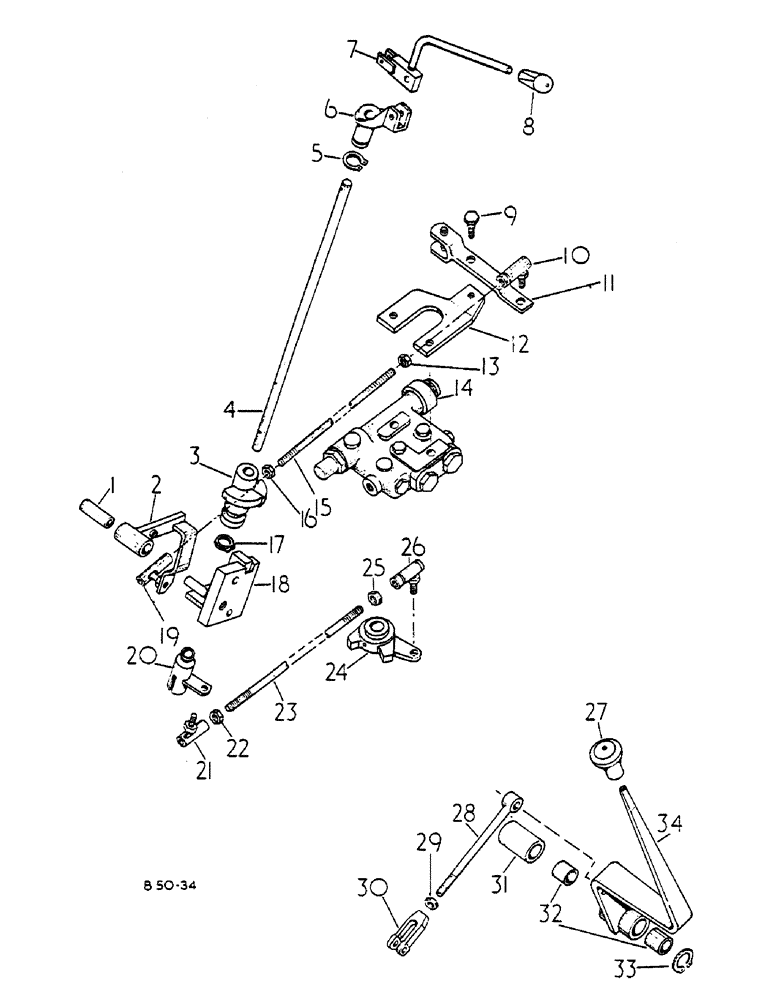 Схема запчастей Case IH 684 - (07-112) - TRANSMISSION CONTROLS, HYDROSTATIC DRIVE, HAND SPEED CONTROL (04) - Drive Train