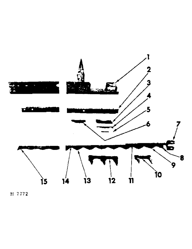 Схема запчастей Case IH 201 - (D-022) - KNIFE (58) - ATTACHMENTS/HEADERS