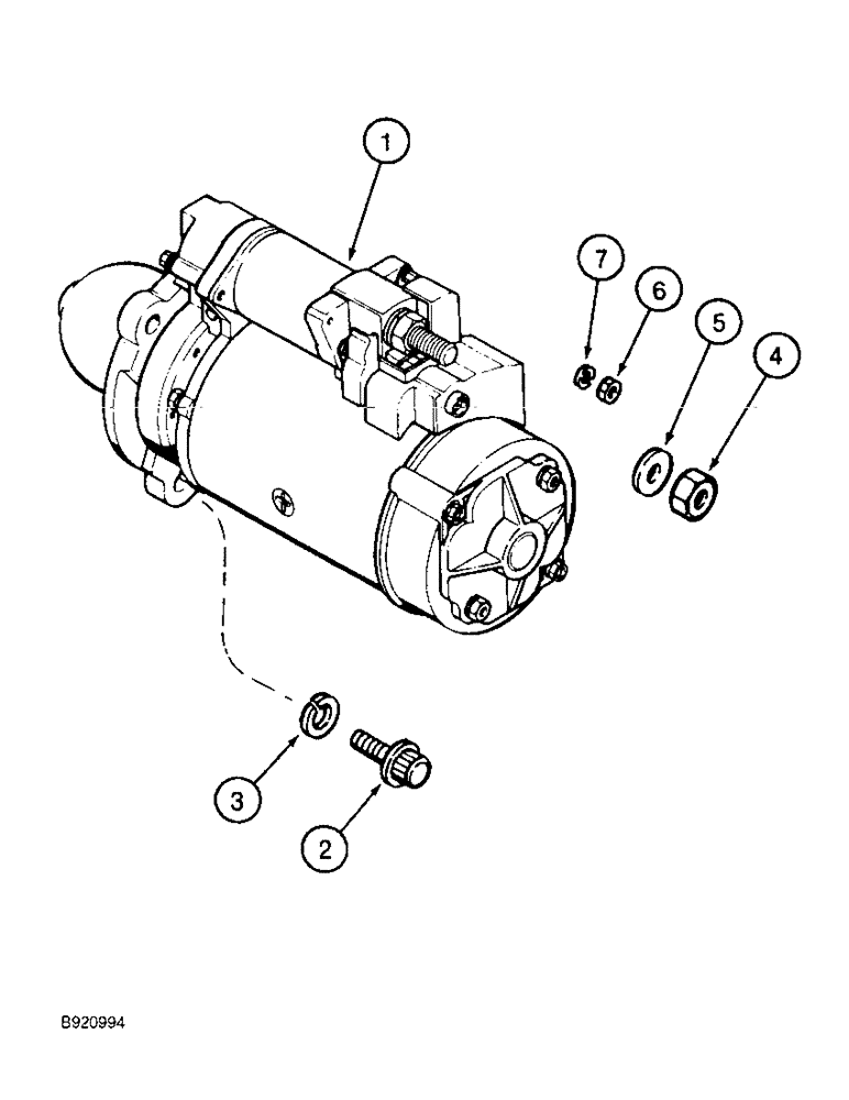 Схема запчастей Case IH 2022 - (4-50) - STARTER MOUNTING (06) - ELECTRICAL SYSTEMS