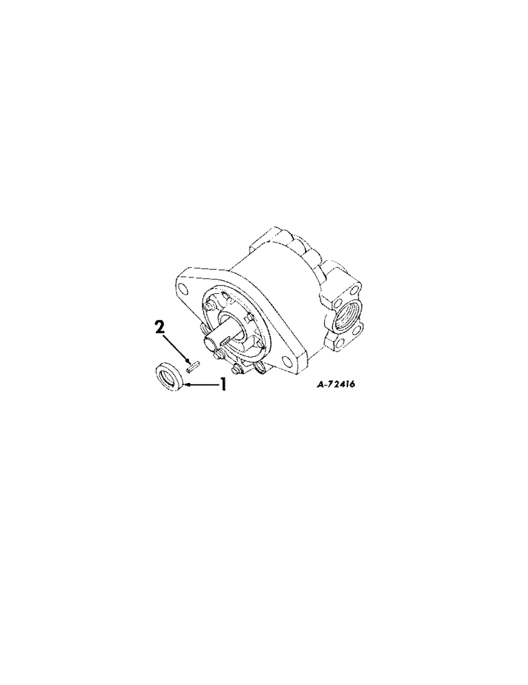 Схема запчастей Case IH 424 - (144[A]) - HYDRAULIC SYSTEM, FRONT PTO PUMP, THOMPSON, WITH KEYED PUMP SHAFT (07) - HYDRAULIC SYSTEM