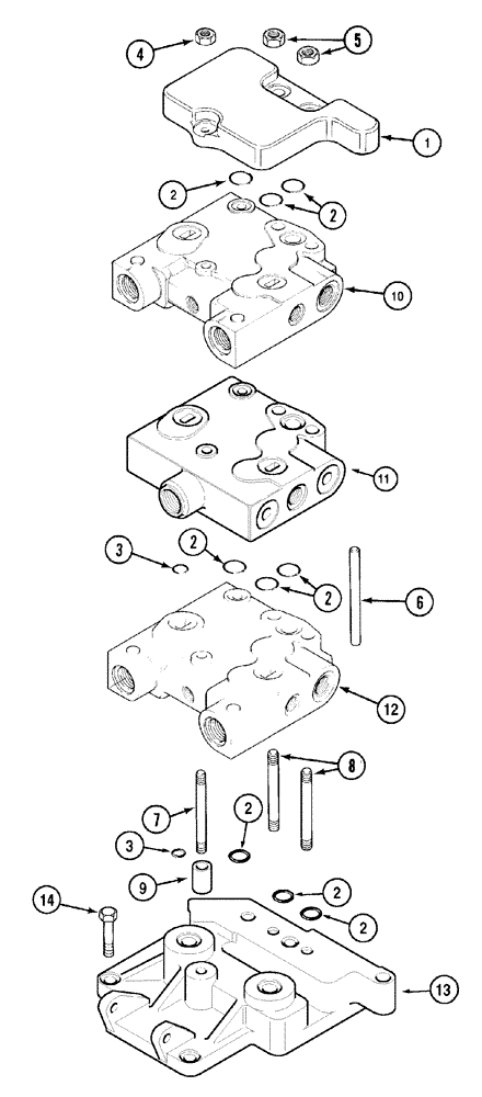 Схема запчастей Case IH MX100C - (08-18) - REMOTE CONTROL VALVES (08) - HYDRAULICS