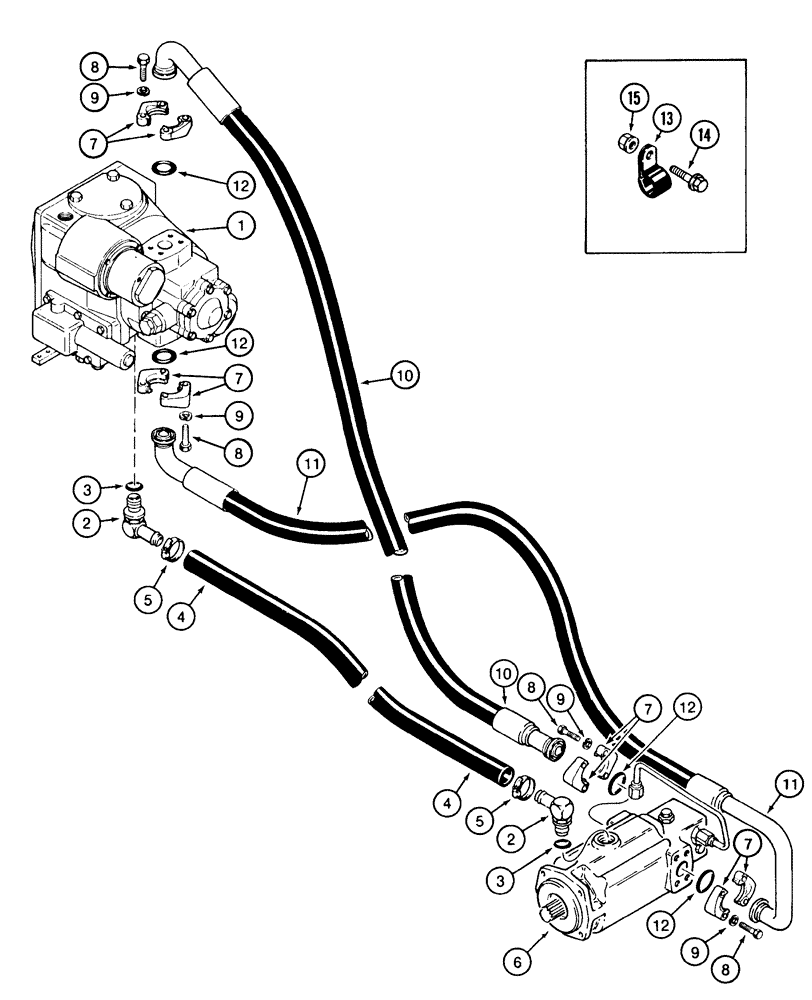 Схема запчастей Case IH 2155 - (6-08) - HYDROSTATIC PUMP AND MOTOR HYDRAULIC SYSTEM (03) - POWER TRAIN