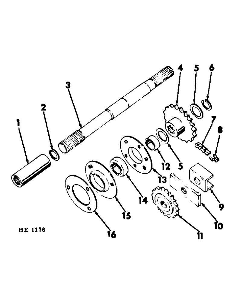 Схема запчастей Case IH 275 - (B-33) - POWER TRAIN, FINAL DRIVE INPUT SHAFT (03) - POWER TRAIN