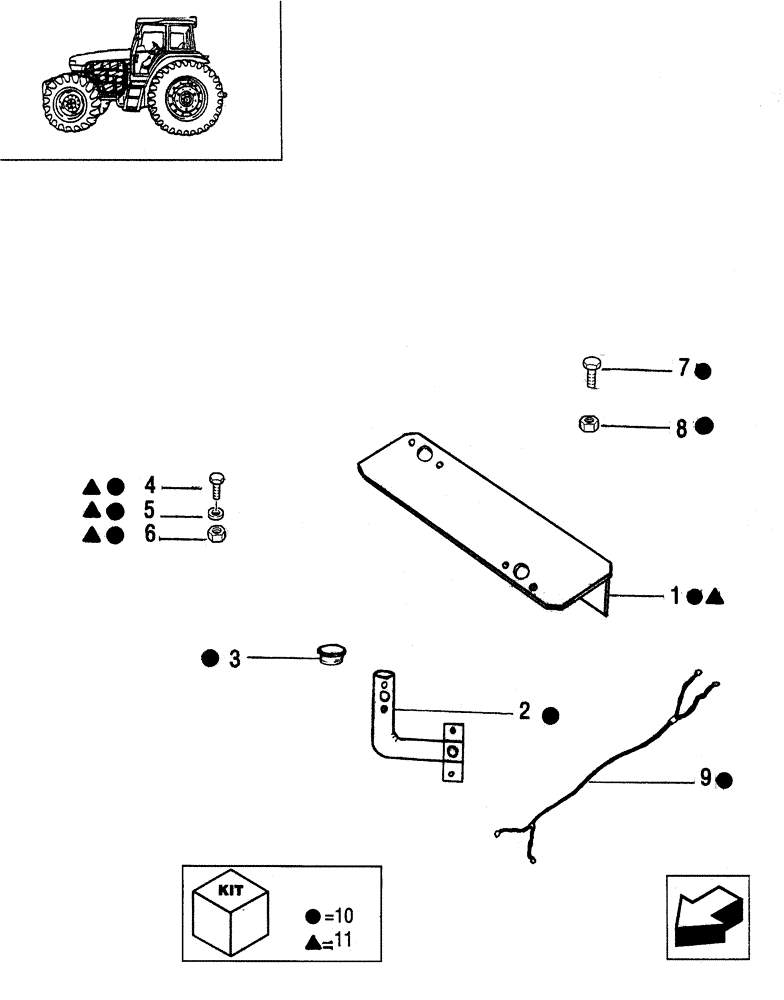 Схема запчастей Case IH JX80 - (1.75.6/01) - (VAR.659) REAR LIGHT EXTENSION (06) - ELECTRICAL SYSTEMS