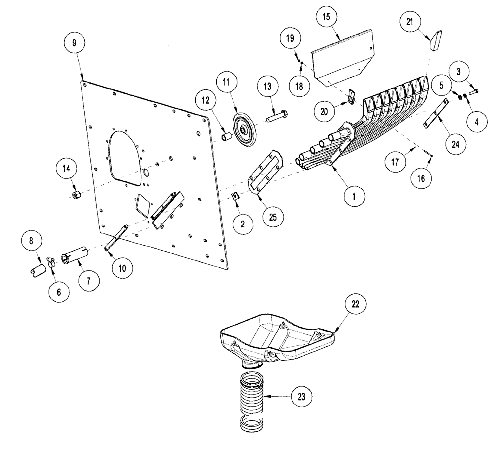 Схема запчастей Case IH CONCORD - (9C-04) - SEED MODULE DISCHARGE MANIFOLD 