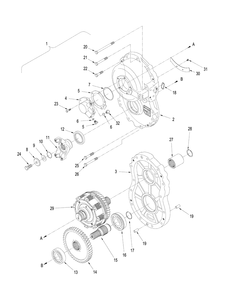 Схема запчастей Case IH STX500 - (06-63) - POWER TAKEOFF - CLUTCH ASSEMBLY (06) - POWER TRAIN