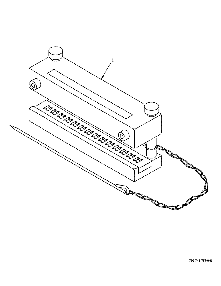 Схема запчастей Case IH 8455 - (9-44) - 7" BELT CLAMPING TOOL (TITAN 05), (700716757 7" BELT Decals & Attachments