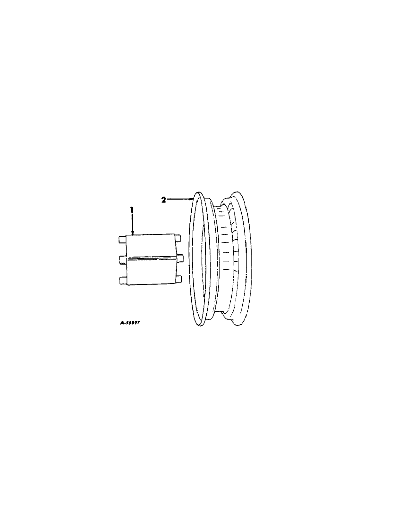 Схема запчастей Case IH 430 - (E-73[A]) - RIGHT DUAL WHEEL ATTACHMENT, WHEN ORDERED 